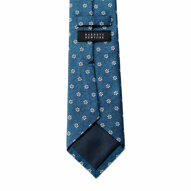 BARNEYS NEW YORK 花小紋柄タイ BLUE