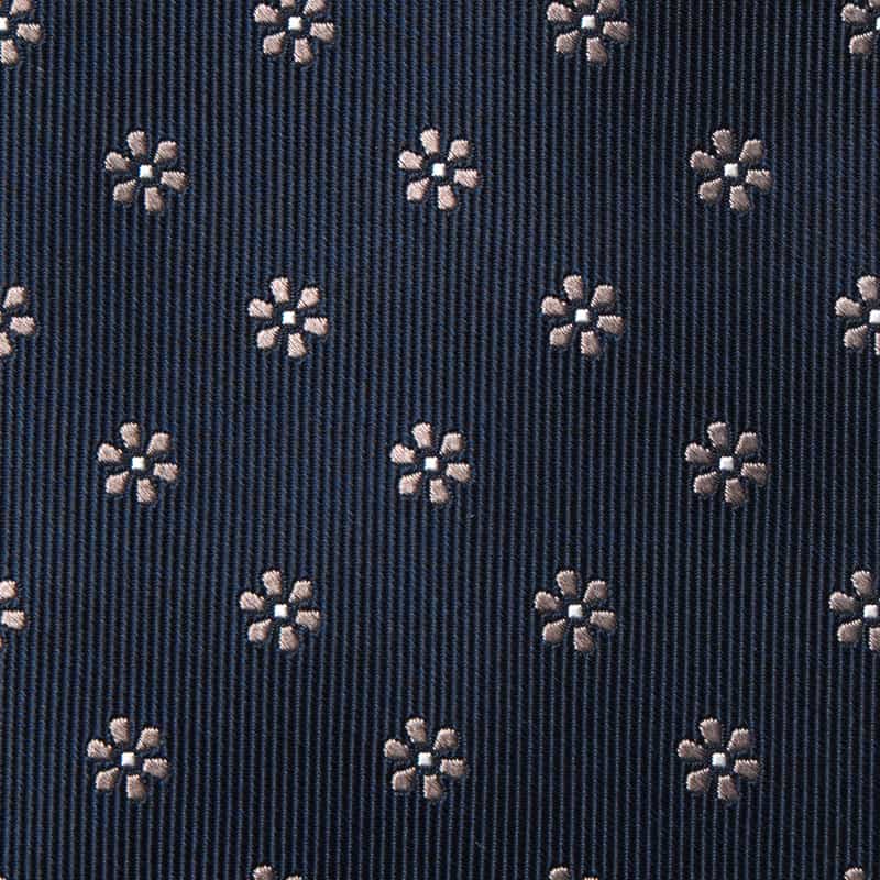 BARNEYS NEW YORK 花小紋柄タイ NAVY