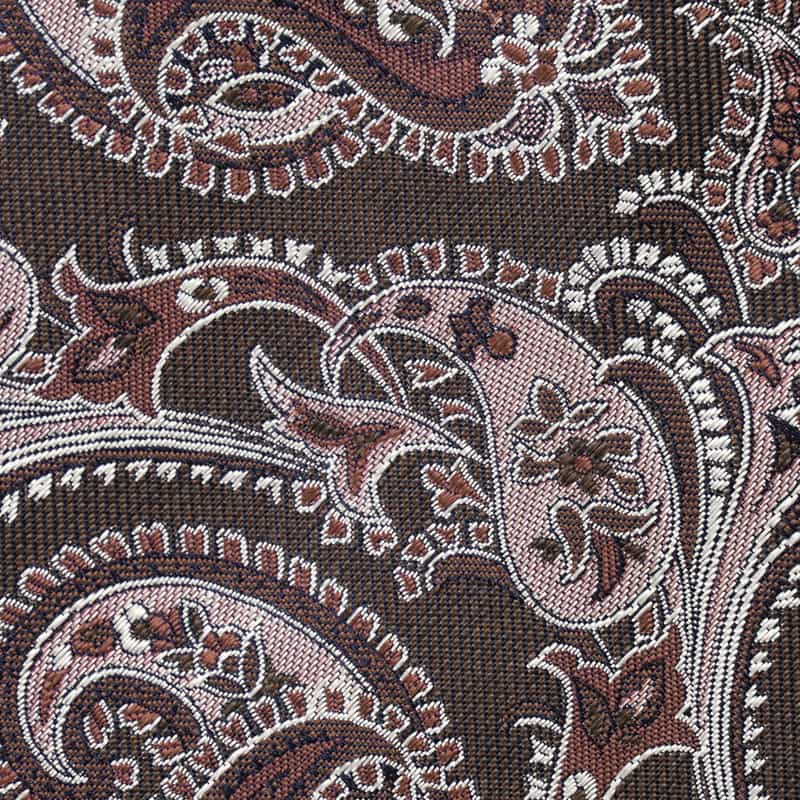 BARNEYS NEW YORK ペイズリー柄タイ BROWN