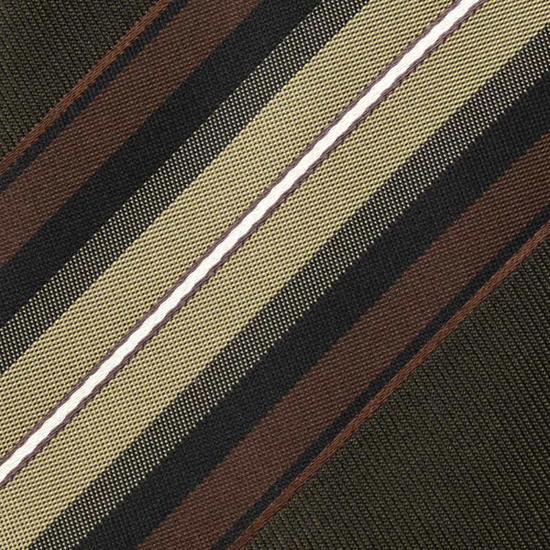 BARNEYS NEW YORK オルタネイトストライプ柄タイ KHAKI