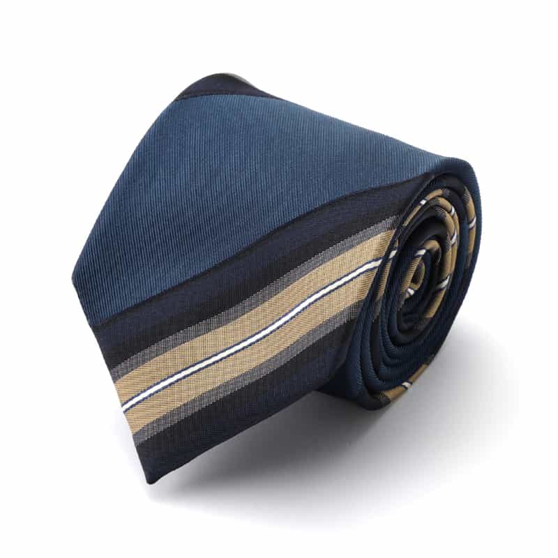 BARNEYS NEW YORK オルタネイトストライプ柄タイ NAVY