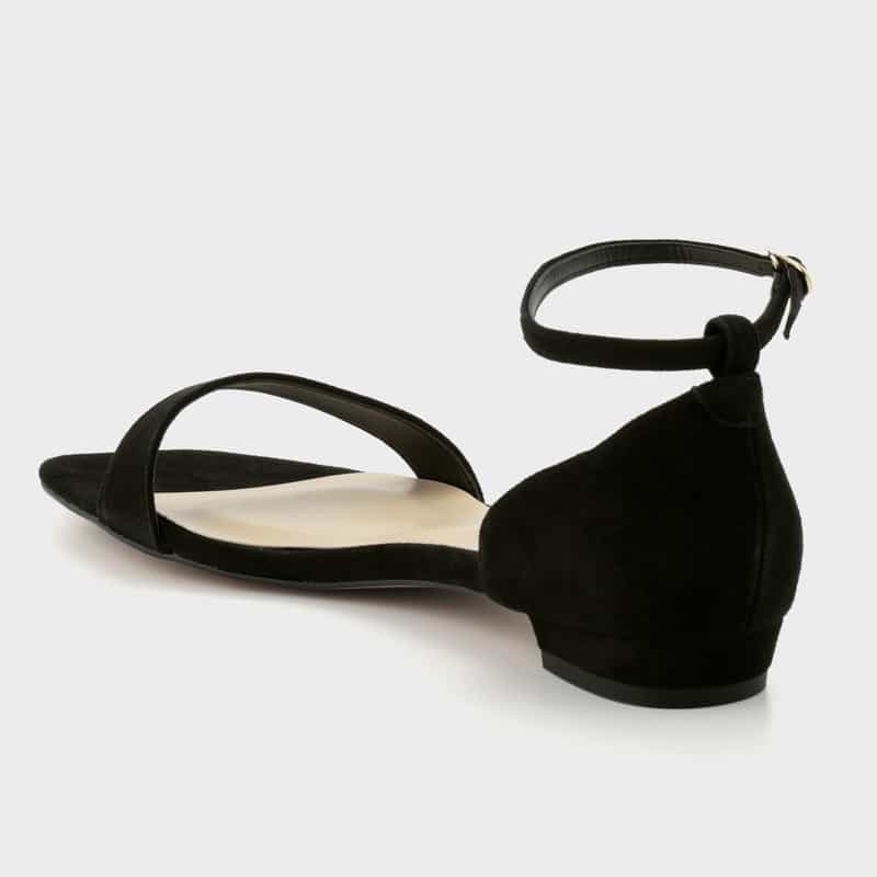 BARNEYS NEW YORK ストラップ付きフラットサンダル BLACK