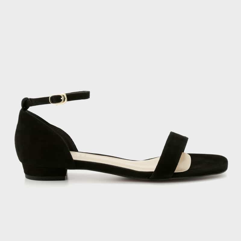 BARNEYS NEW YORK ストラップ付きフラットサンダル BLACK
