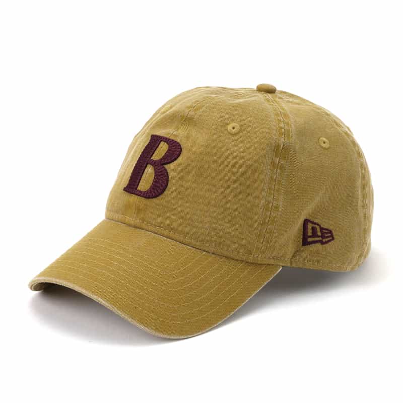 BARNEYS NEW YORK "BARNEYS" NEW ERAコラボレーション ヴィンテージ加工ロゴキャップ BEIGE