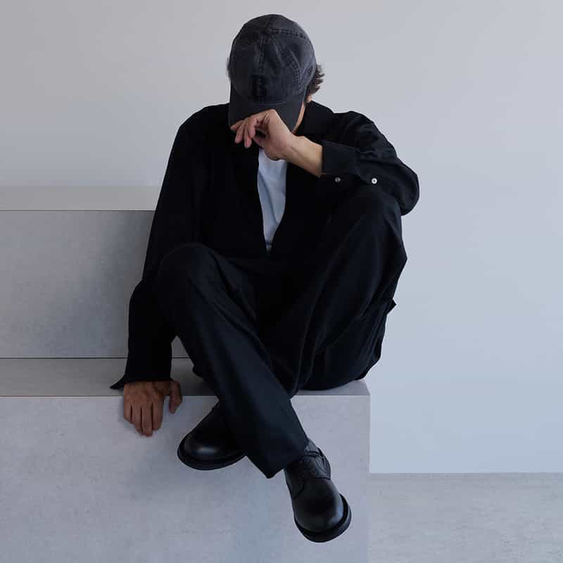 BARNEYS NEW YORK "BARNEYS" NEW ERAコラボレーション ヴィンテージ加工ロゴキャップ BLACK