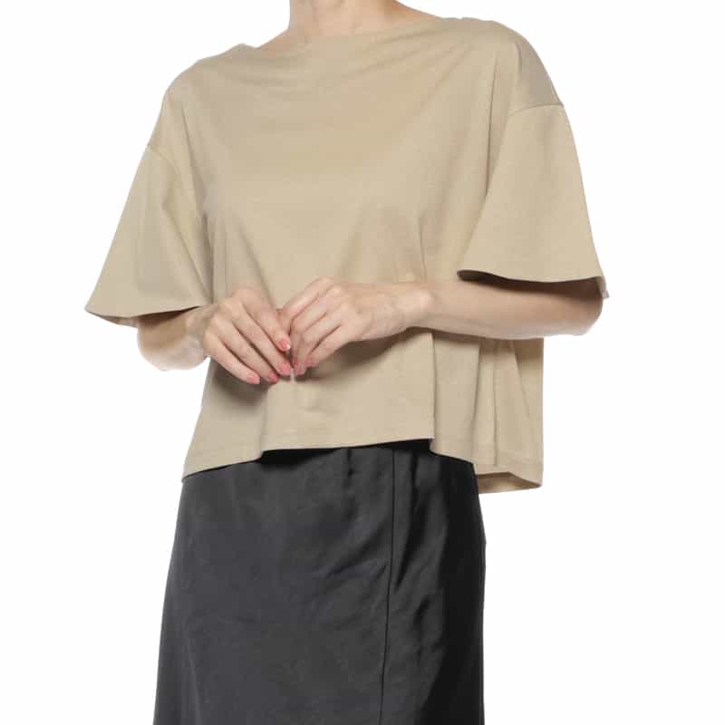 BARNEYS NEW YORK ウォッシャブル フレアスリーブカットソー BEIGE