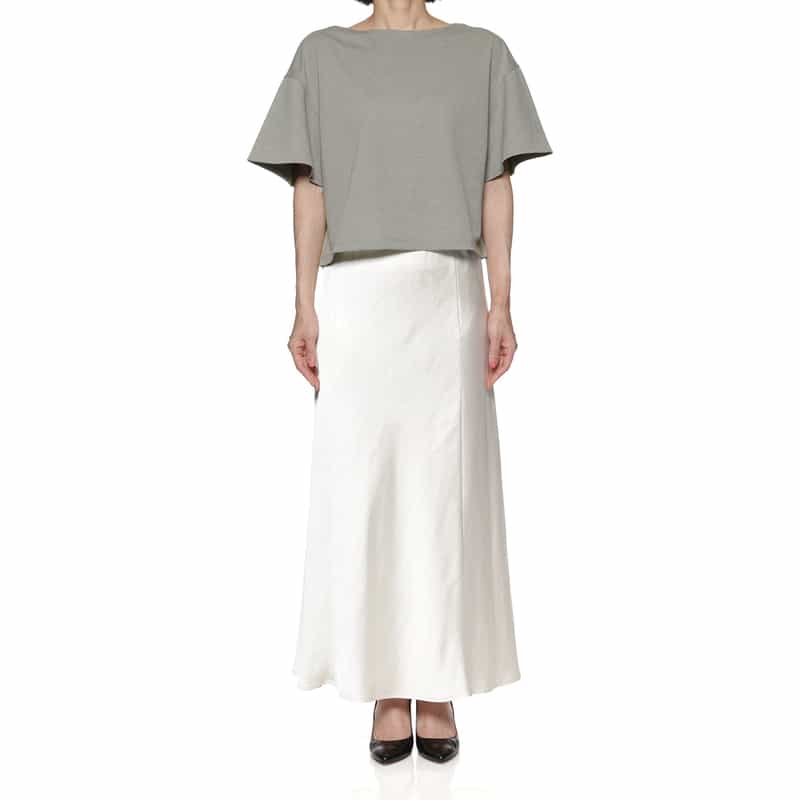 BARNEYS NEW YORK ウォッシャブル フレアスリーブカットソー GRAY