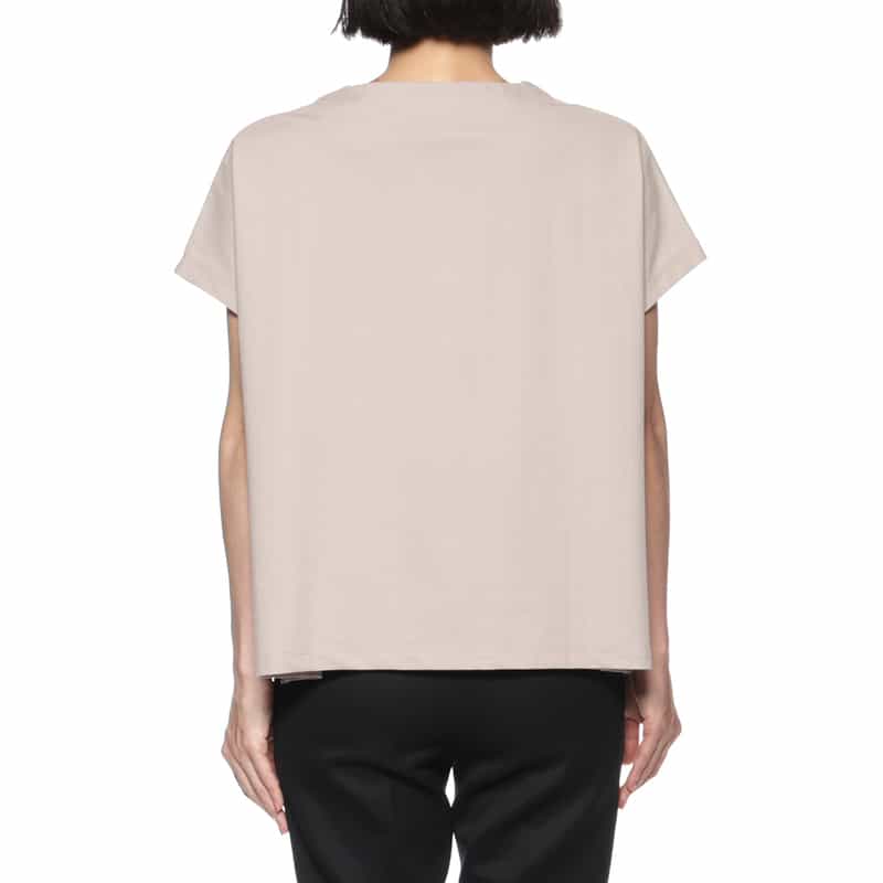 BARNEYS NEW YORK ウォッシャブル キーネックカットソー BEIGE