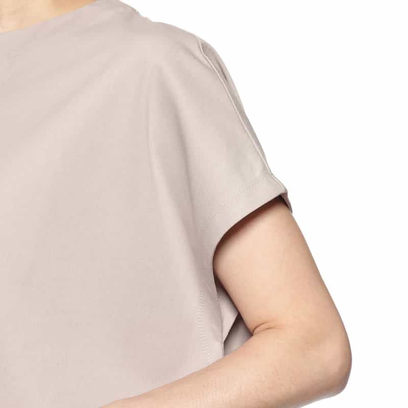 BARNEYS NEW YORK ウォッシャブル キーネックカットソー BEIGE