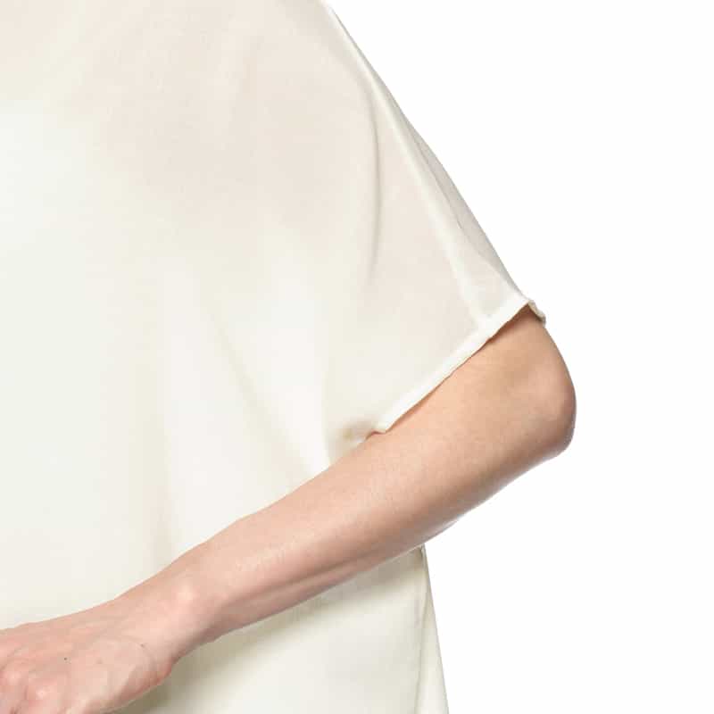 BARNEYS NEW YORK ウォッシャブル シアー素材カットソー WHITE