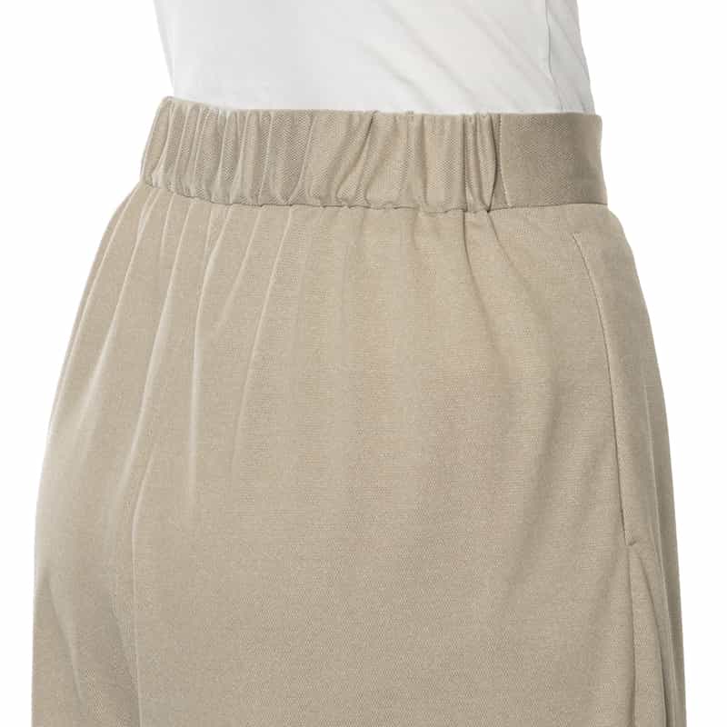 BARNEYS NEW YORK ウォッシャブル タック入りワイドパンツ BEIGE