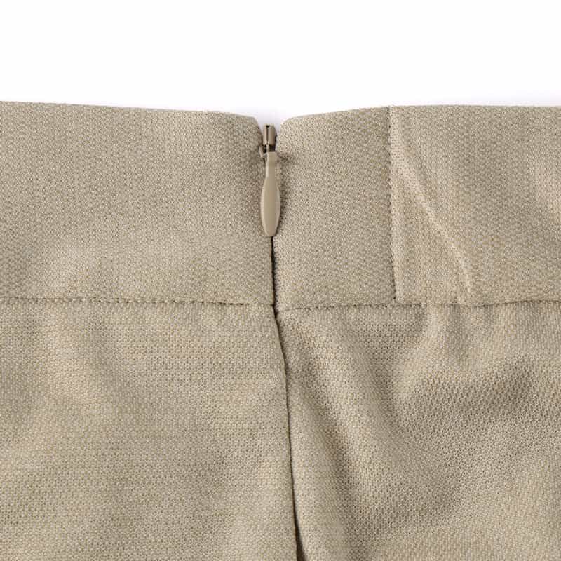 BARNEYS NEW YORK ウォッシャブル タック入りワイドパンツ BEIGE