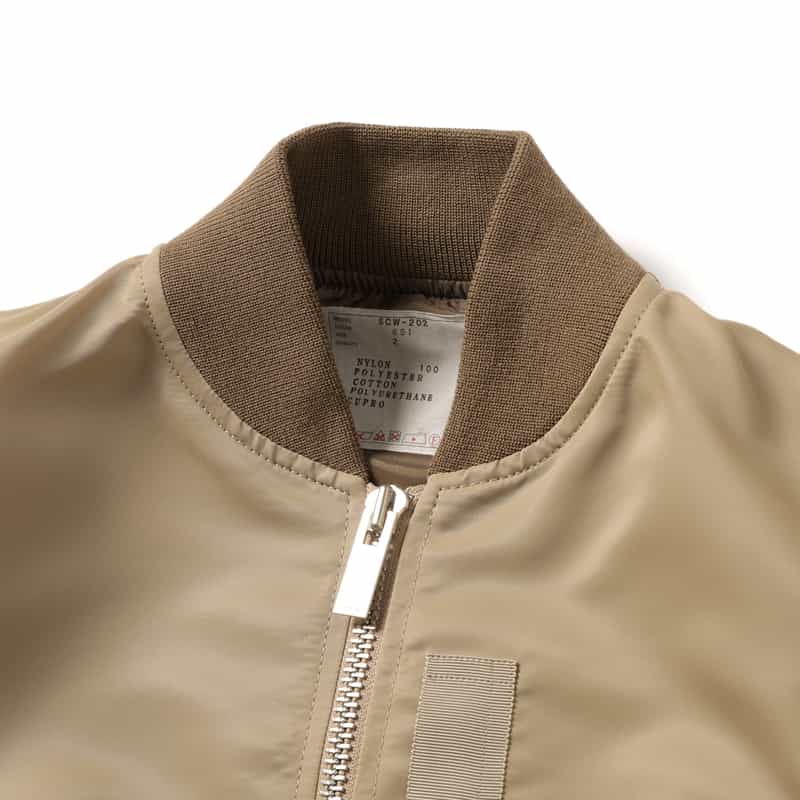 SACAI SACAI＜サカイ＞ハーフスリーブ ナイロンツイルブルゾン BEIGE