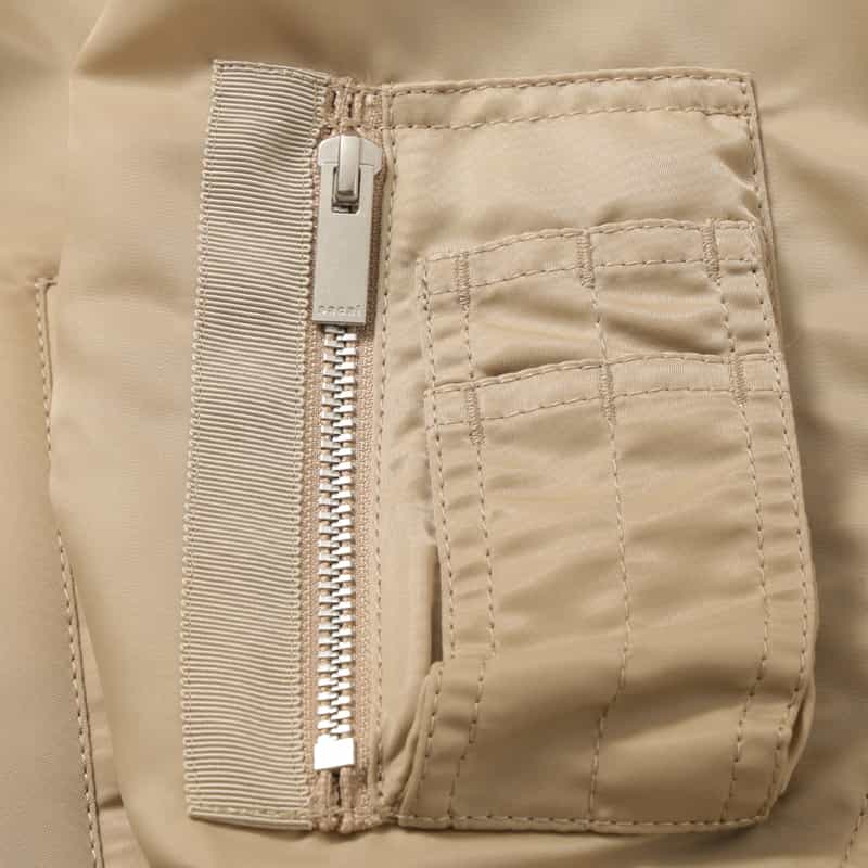 SACAI SACAI＜サカイ＞ハーフスリーブ ナイロンツイルブルゾン BEIGE