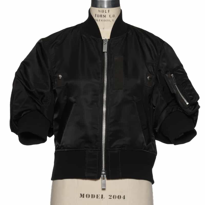 SACAI SACAI＜サカイ＞ハーフスリーブ ナイロンツイルブルゾン BLACK