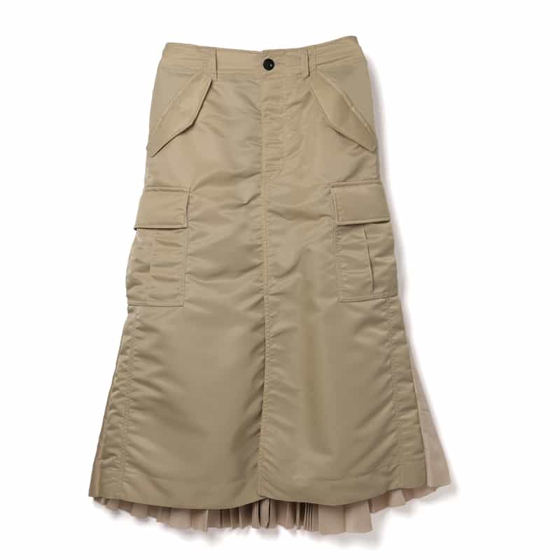 SACAI SACAI＜サカイ＞ スリット入りスカート BEIGE
