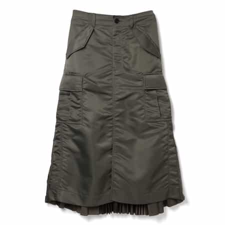 ウエストベルト付きプリーツスカート（2240341）｜SACAI(サカイ