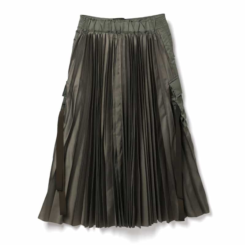 SACAI SACAI＜サカイ＞ スリット入りスカート TAUPE