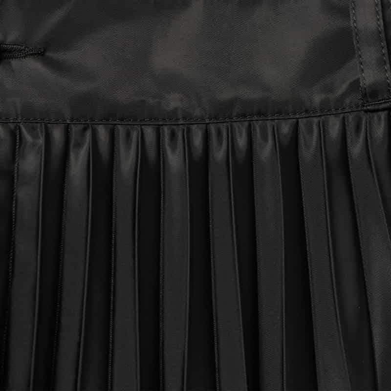 SACAI ナイロンツイル プリーツスカート BLACK