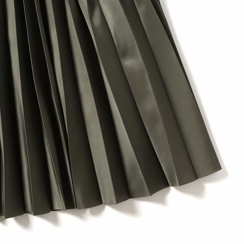 SACAI ナイロンツイル プリーツスカート TAUPE