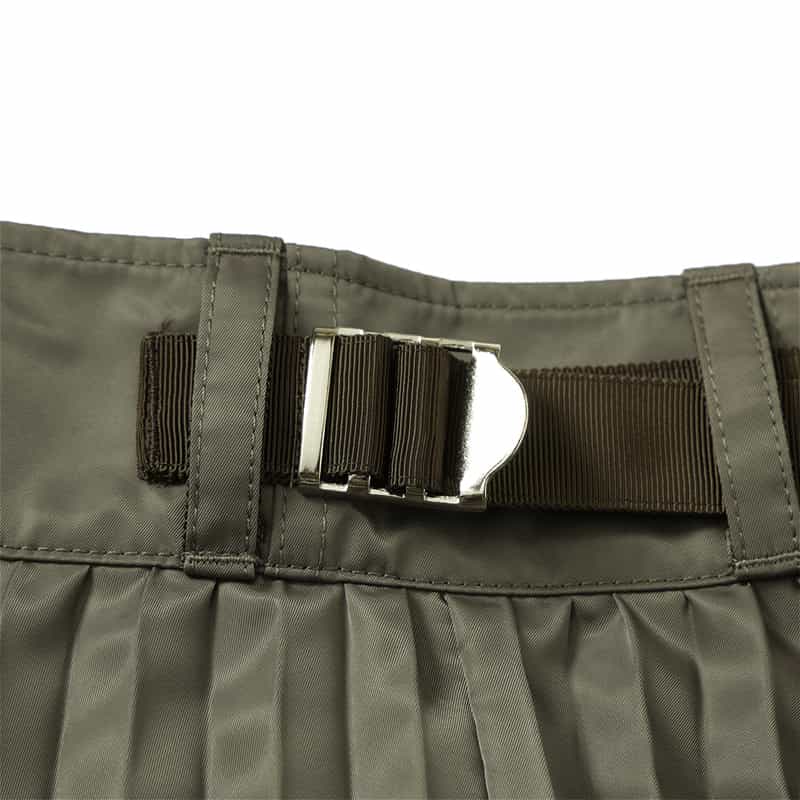 SACAI ナイロンツイル プリーツスカート TAUPE