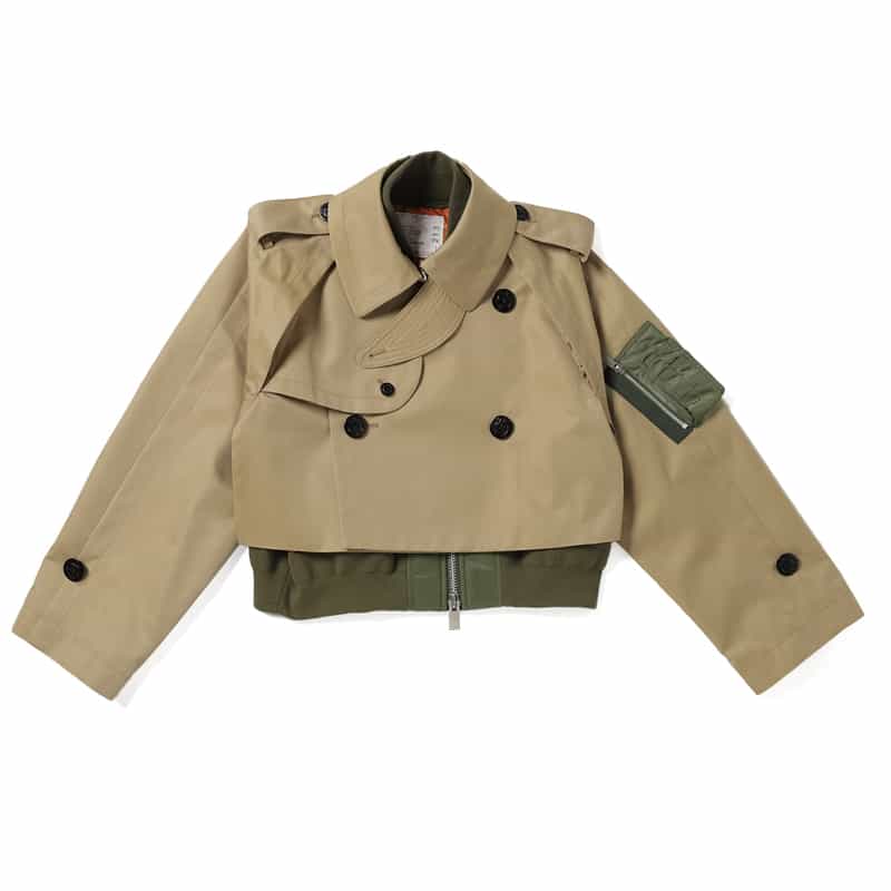 SACAI コンビネーション ショートブルゾン BEIGE