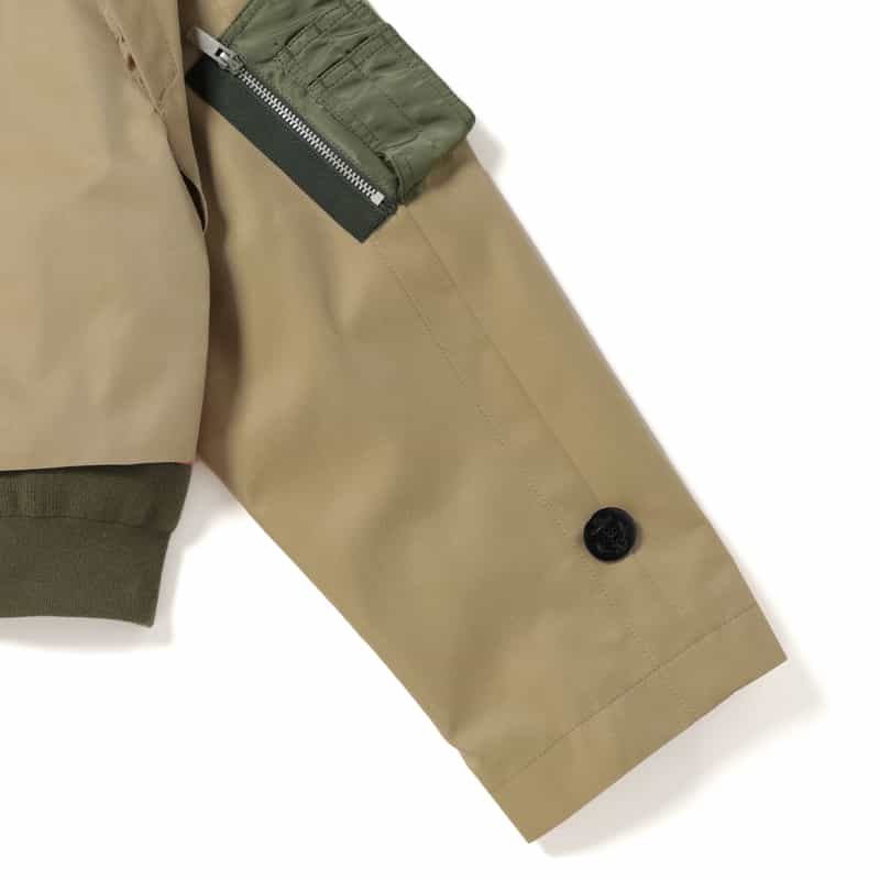 SACAI SACAI＜サカイ＞コンビネーション ショートブルゾン BEIGE