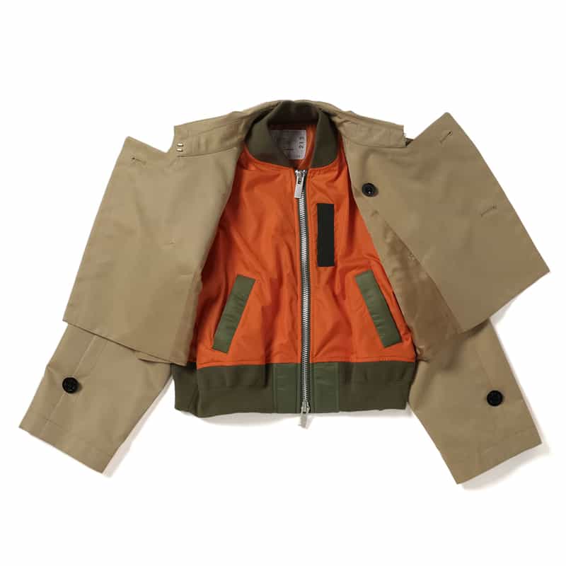 SACAI SACAI＜サカイ＞コンビネーション ショートブルゾン BEIGE