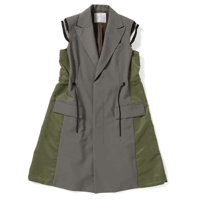 SACAI コンビネーション スーチングベスト GRAY