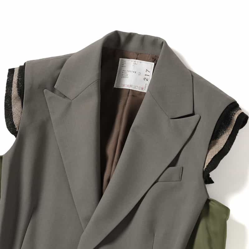 SACAI SACAI＜サカイ＞コンビネーション スーチングベスト GRAY