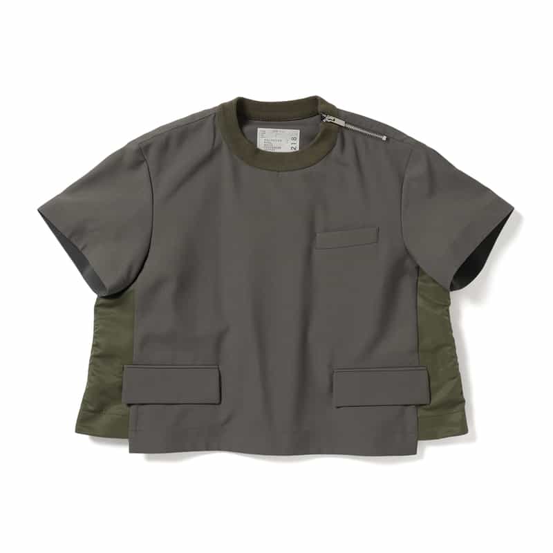 SACAI コンビネーション サイドジッププルオーバー BEIGE