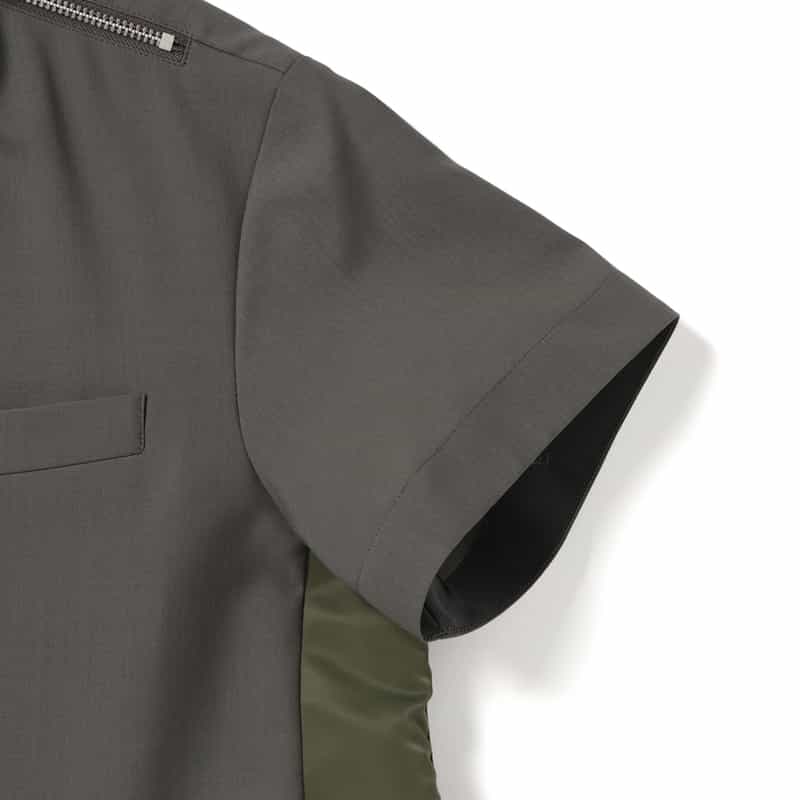 SACAI SACAI＜サカイ＞コンビネーション サイドジッププルオーバー BEIGE