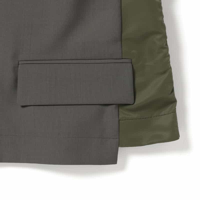 SACAI SACAI＜サカイ＞コンビネーション サイドジッププルオーバー BEIGE