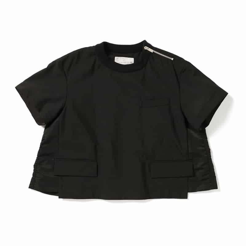 SACAI SACAI＜サカイ＞コンビネーション サイドジッププルオーバー BLACK