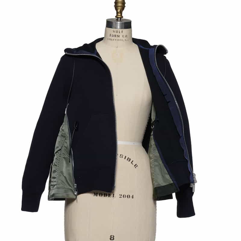 SACAI SACAI＜サカイ＞コンビネーション ジップアップブルゾン NAVY