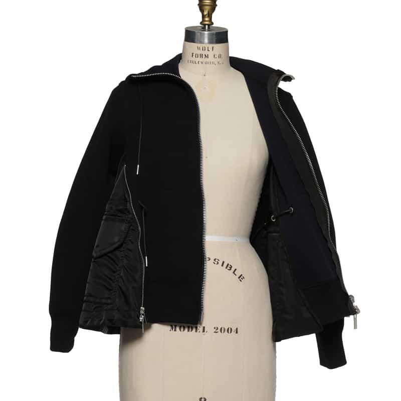 SACAI SACAI＜サカイ＞コンビネーション ジップアップブルゾン BLACK