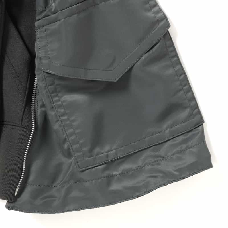 SACAI SACAI＜サカイ＞コンビネーション ジップアップブルゾン DARK GRAY