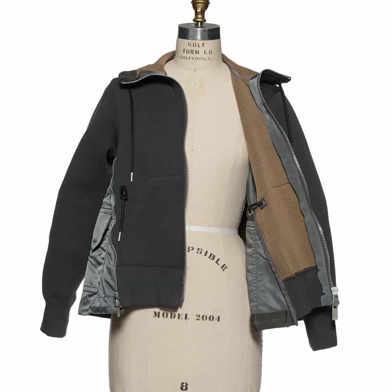 SACAI SACAI＜サカイ＞コンビネーション ジップアップブルゾン DARK GRAY