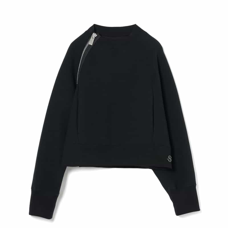 SACAI SACAI＜サカイ＞ジップアップ スウェットプルオーバー BLACK