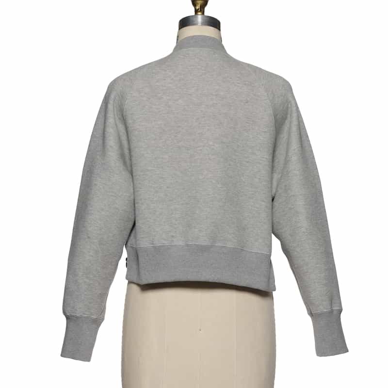 SACAI SACAI＜サカイ＞ジップアップ スウェットプルオーバー LT GRAY