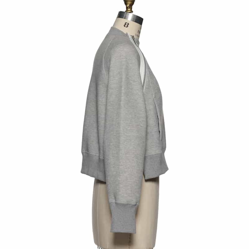 SACAI SACAI＜サカイ＞ジップアップ スウェットプルオーバー LT GRAY