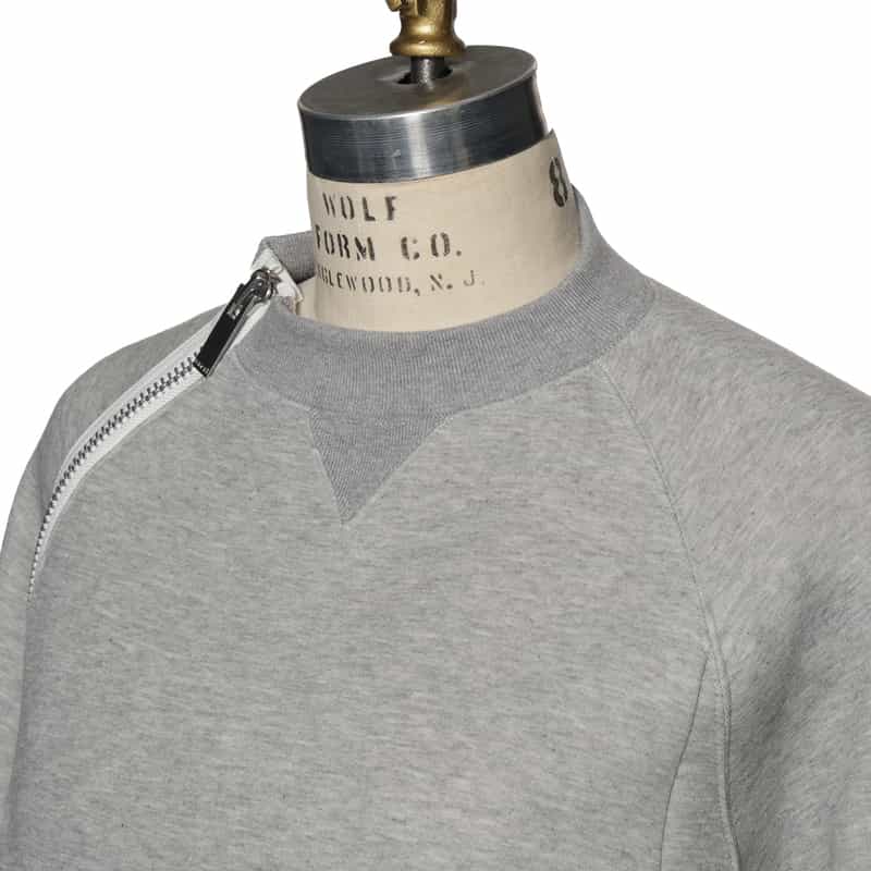 SACAI SACAI＜サカイ＞ジップアップ スウェットプルオーバー LT GRAY