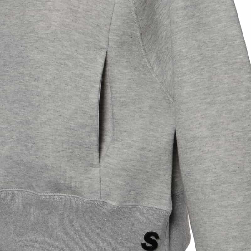 SACAI SACAI＜サカイ＞ジップアップ スウェットプルオーバー LT GRAY