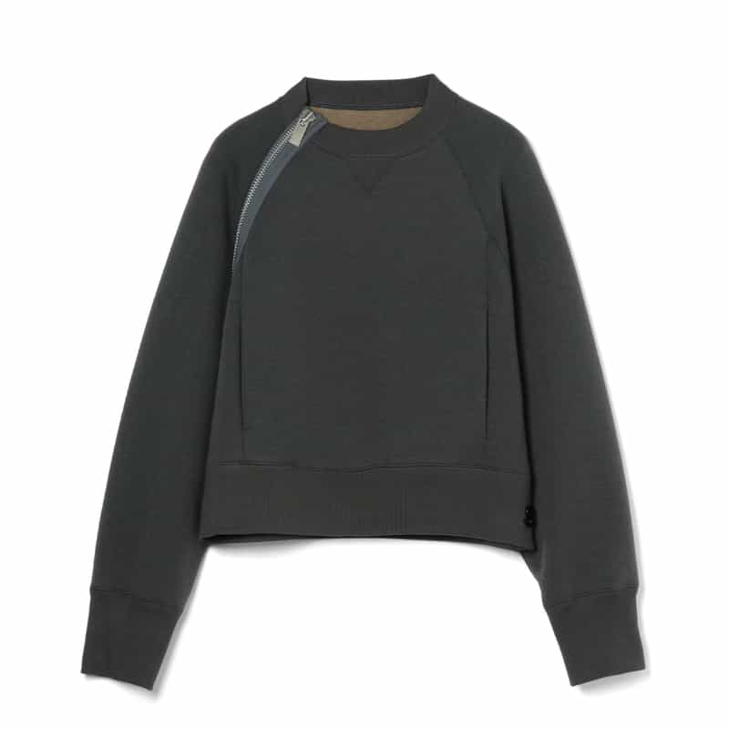 SACAI SACAI＜サカイ＞ジップアップ スウェットプルオーバー DARK GRAY