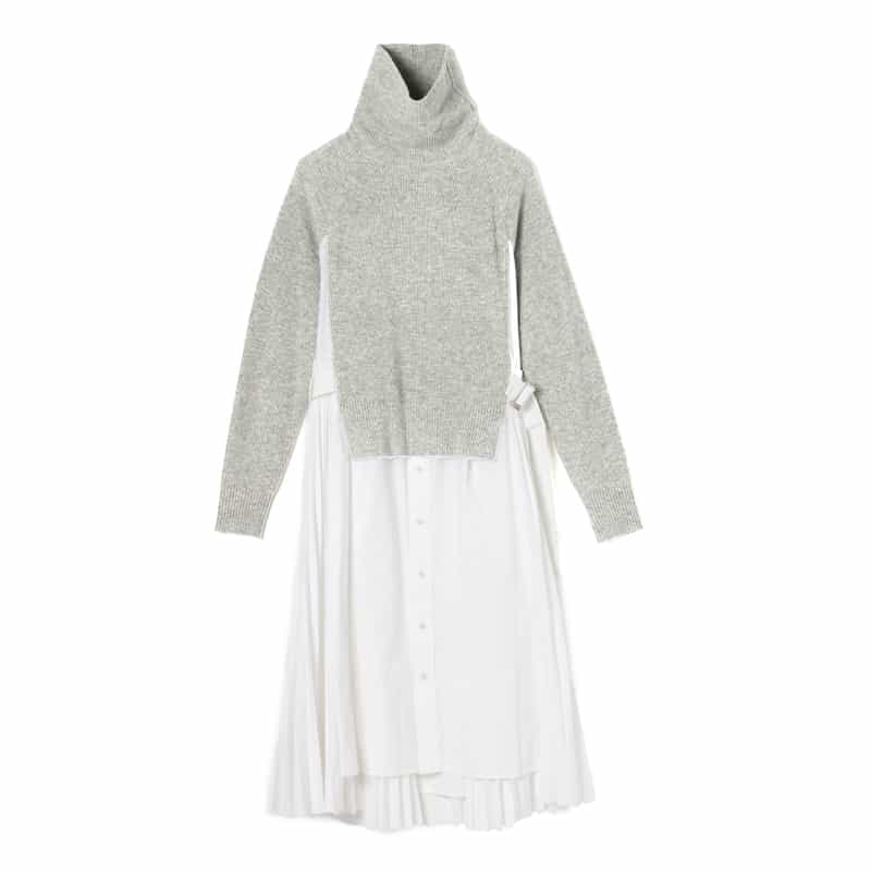 SACAI SACAI＜サカイ＞コンビネーション ドレス LIGHT GRAY