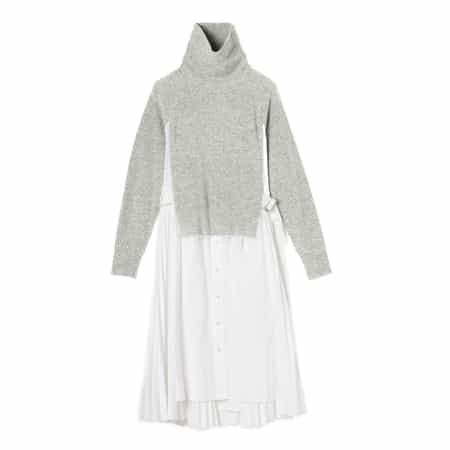 海外希少 【Sacai】 コットン&ニットドレス ストライプ sacai] Striped Shirting Dress – MaW SAPPORO