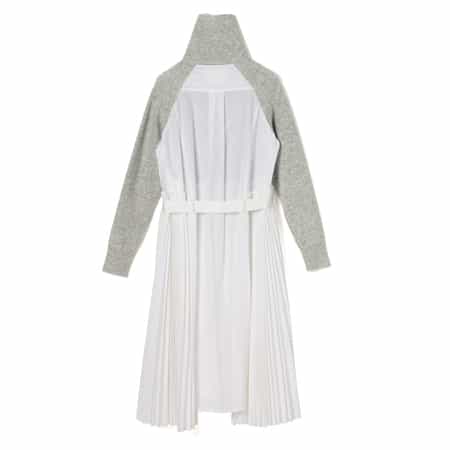 国内発送【sacai】コンビネーション ベルテッド ドレス SACAI＜サカイ＞コンビネーション ベルテッド ドレス（2235382
