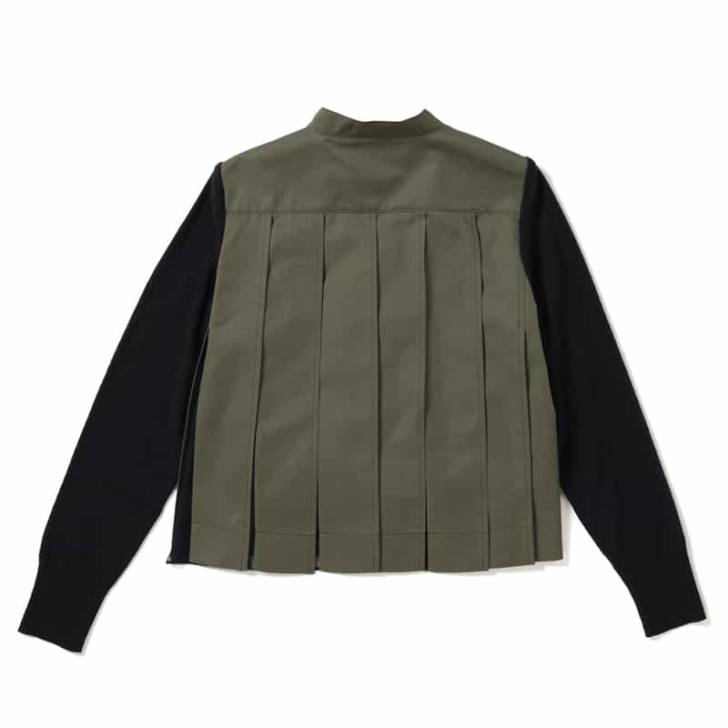 SACAI SACAI<サカイ>コンビネーション バックプリーツVネックニットカーディガン NAVY