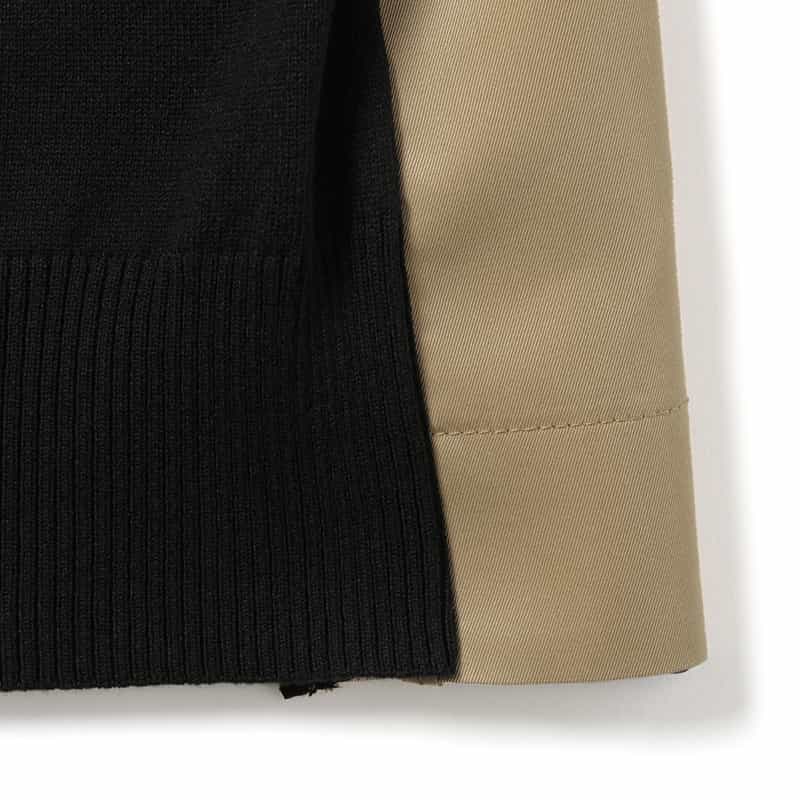 SACAI SACAI<サカイ>コンビネーション バックプリーツVネックニットカーディガン MULTI COLOR