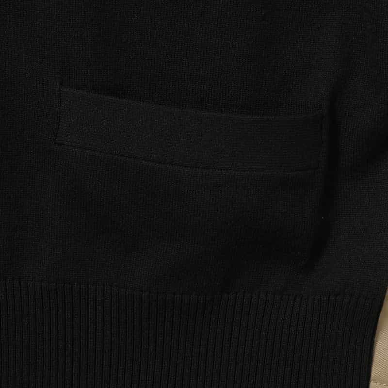 SACAI SACAI<サカイ>コンビネーション バックプリーツVネックニットカーディガン MULTI COLOR